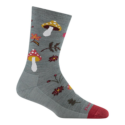 Darn Tough Women's Shroom Bloom Crew Lightweight Socks Seafoam - 6133-SEAFOAM