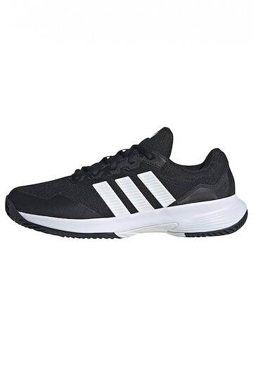 Adidas Men's Gamecourt 2 Tennis Court Shoe Core Black/Cloud White/Silver Metallic - KI0780
