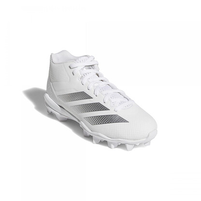 Adidas Unisex-Kid's Adizero Impact.2 Molded American Football, White/Silver Metallic/White, 2.5