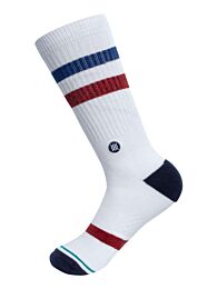 Stance Icon Crew Socks 3-Pack for Men and Women, Cotton Blend and Cushioning Arch Support, Americana Multicolor, Medium