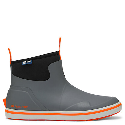 LaCrosse Men's 6"  Waterproof Alpha Deck Boots Gray/Orange - 621200