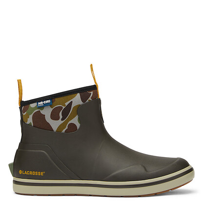 LaCrosse Men's 6" Waterproof Alpha Deck Boots Black Olive/Camo - 621201
