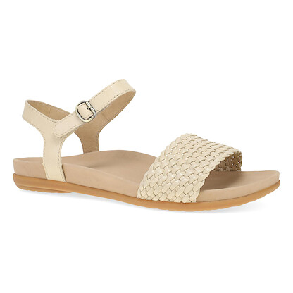 Dansko Women's Jodie Sandal Vanilla Woven Leather - 6224660300