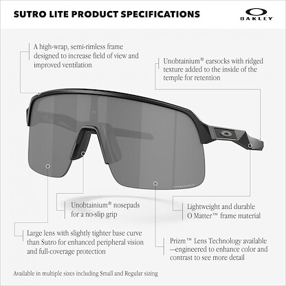 Oakley OO9463 Sutro Lite Sunglasses, Matte Black/Prizm Road Jade, 0 mm