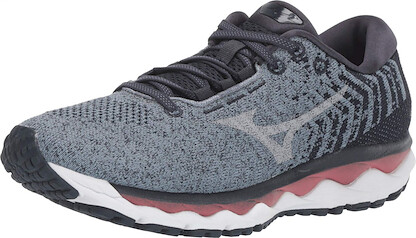 Mizuno Women's Wave Sky WAVEKNIT 3 Running Shoe, Glacier Gray-White, 8.5 D US