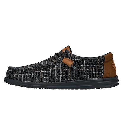 HEY DUDE Shoes Men's Wally Plaid Navy - 40402-410