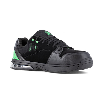 DC Work Crew Men's Versatile Composite Toe ESD Work Shoe Black/Green - DC60802