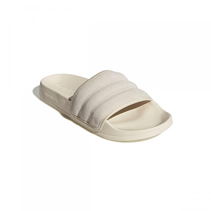 adidas Unisex-Adult Adilette Suede, Wonder White/Wonder White/Wonder White, 7