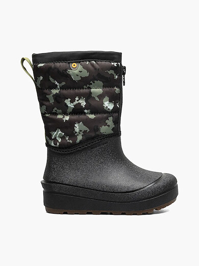 BOGS Unisex Kids' Snow Shell Zip-Camo Texture Boot Black Multi - 73227-009