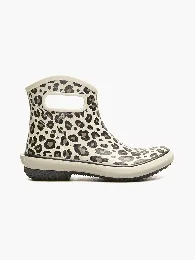 BOGS Women's Patch Ankle Leopard Waterproof Slip On Garden Boot Taupe Multi - 73483-261