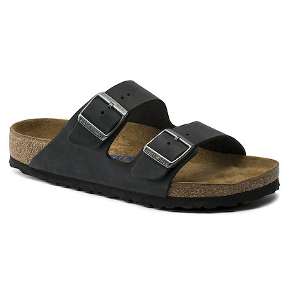BIRKENSTOCK Unisex Arizona Soft Footbed Black Oiled Leather (narrow width) - 0752483