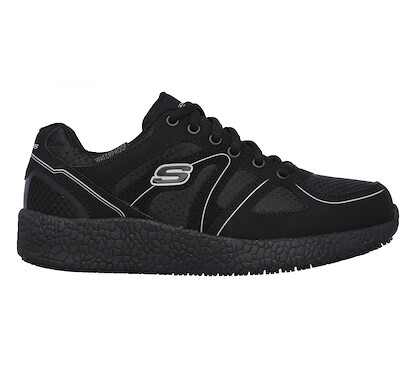 SKECHERS WORK Women's Relaxed Fit Burst SR - Gwinner Soft Toe Slip Resistant Work Shoe Black - 76588/B