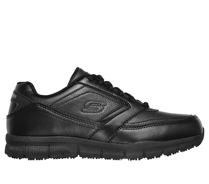SKECHERS WORK Women's Relaxed Fit: Nampa - Wyola SR Soft Toe Slip Resistant Work Shoe Black - 77235/BLK