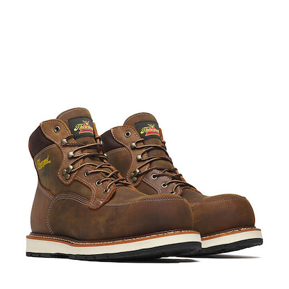 Thorogood Men's 6" Iron River Composite Toe Waterproof Wedge Work Boot Brown Crazyhorse - 804-4145