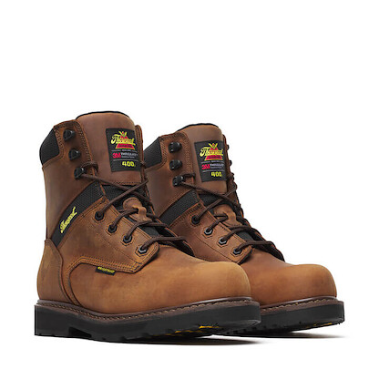 Thorogood Men's 8" Jobsite Series Composite Toe Waterproof Insulated Work Boot Brown Crazy Horse - 804-4244