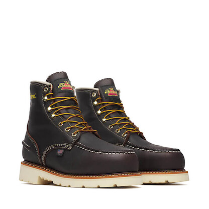 Thorogood Men's 6" 1957 Series Steel Toe Waterproof Work Boots Briar Pitstop Leather - 804-4940