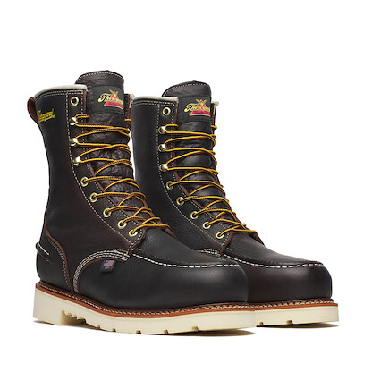 Thorogood Men's 8" 1957 Series Steel Toe Waterproof Work Boots Briar Pitstop Leather - 804-4941