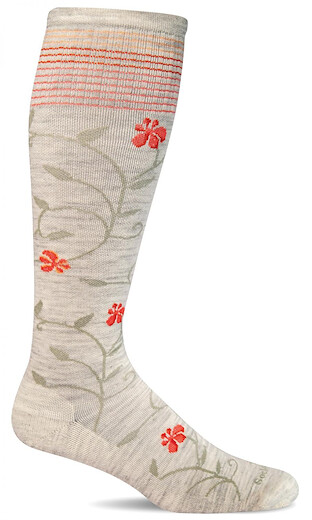 Sockwell Women's Full Sun Moderate Graduated Compression Socks Wide Calf Fit Ash - SW139W-805