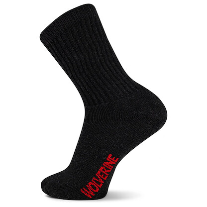 Wolverine Cotton Work Boot Crew Socks Black (4 pairs) - WWM40009B4B2001-BLACK
