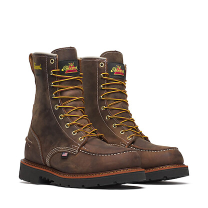 Thorogood Men's 8" 1957 Series 8” Soft Toe EH Waterproof Work Boot Brown Crazy Horse - 814-3890