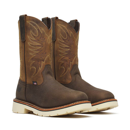 Thorogood Men's 11" American Heritage Soft Toe Wellington Work Boot Brown/Pebble -  804-4332