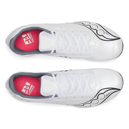 Saucony Men's Spitfire 5 Sneaker, White/Carbon, 5.5