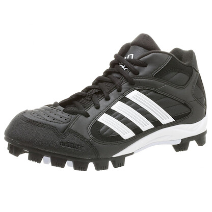 Adidas Men's Triple Star 5 Mid Baseball Cleats Black/White/Metallic Silver - 113133