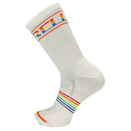Merrell Unisex Zoned Lightweight Merino Wool Hiking Crew Socks White (1 pair) - MEA33757C1U4001-WHITE
