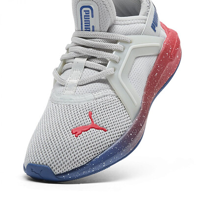 Puma Unisex-Child Softride ENZO Alternative Closure, Cool Light Gray-Blazing Blue-for All Time Red, Little Kid 11.5