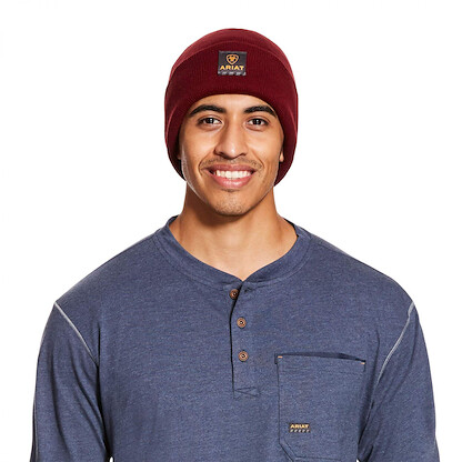 Ariat 10027794ONESIZE Men's Rebar Beanie Malbec OneSize