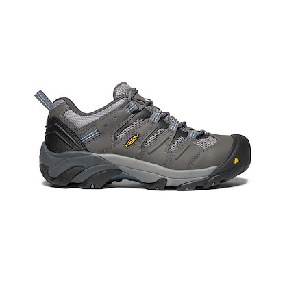 KEEN Utility Men's Lansing Low Steel Toe Work Shoe Magnet/Majolica Blue - 1023204