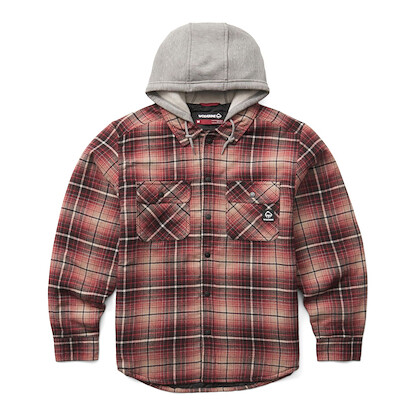 Wolverine Men's Overman Flannel Redwood Hooded Shirtjack - W1214030-622