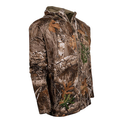 King's Camo Hunter Grid Fleece Full Zip Hoodie, Realtree Edge, Medium