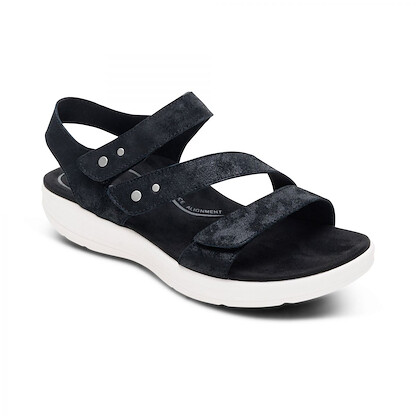 Aetrex Women's Savannah Sandal Black - EN2000W