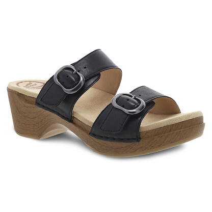 Dansko Women's Sophie Sandal Black Full Grain Leather - 9841102200