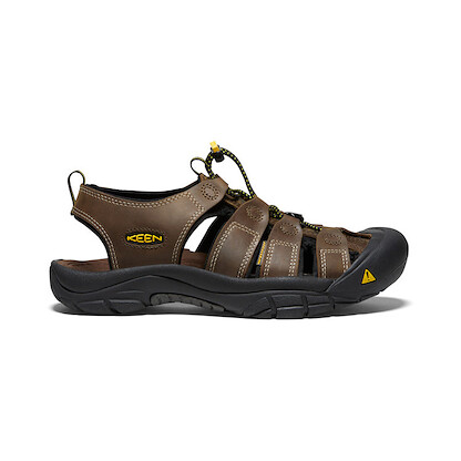 KEEN Men's Newport Leather Wide Sandal Bison - 1030992
