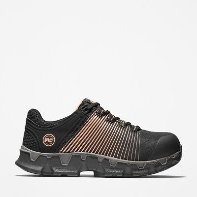 Timberland PRO Women's Powertrain Sport Alloy Toe ESD Work Shoe Black/Rose Gold - TB0A1S66001