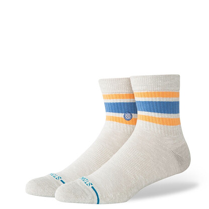 Stance Unisex Slub Boyd Quarter Socks Heather Grey - A356D25SLU-HGR