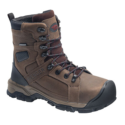 Avenger Men's 8" Ripsaw Alloy Toe PR Waterproof Work Boot Brown - A7333