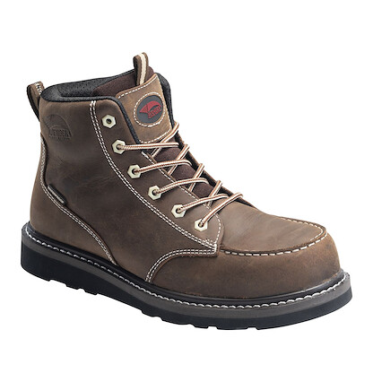 Avenger Men's 6" Moc Toe Wedge Carbon Composite Toe EH Waterproof Work Boot Brown - A7509