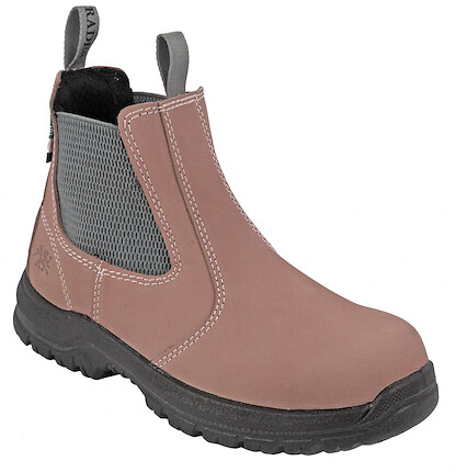 Moxie Trades Women's 6" Angelina Composite Toe PR Chelsea Work Boot Pink Nubuck - MT25058