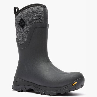 Muck Boot Company Women's Arctic Ice Mid Boot + Vibram Arctic Grip A.T. Black/Jersey Heather - ASVMA100