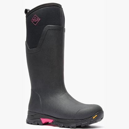 Muck Boot Company Women's Arctic Ice Tall Boot + Vibram Arctic Grip A.T. Black/Hot Pink - ASVTA404