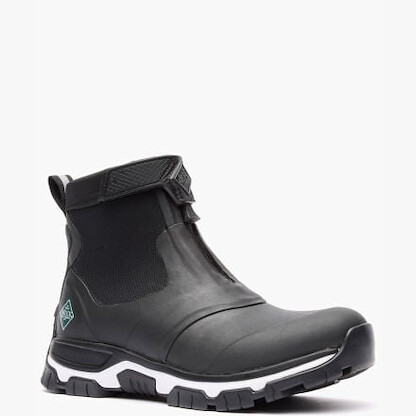 Muck Boot Company Women's Apex Mid Zip Ankle Boot Black/White - AXWZ000