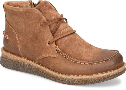 Born Women's Analia Ankle Boot Clay (Tan) Distressed Leather - BR0044892