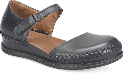 Born Women's Ela Mary Jane Black Leather - BR0075303