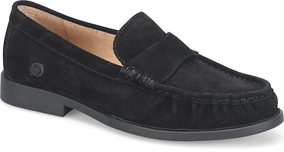 Born Women's Maris Loafer Black Suede - BR0076609