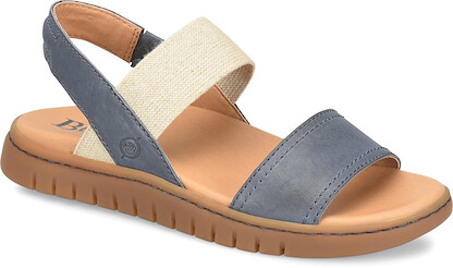 Born Women's Amabel Sandals Navy Leather - BR0086434