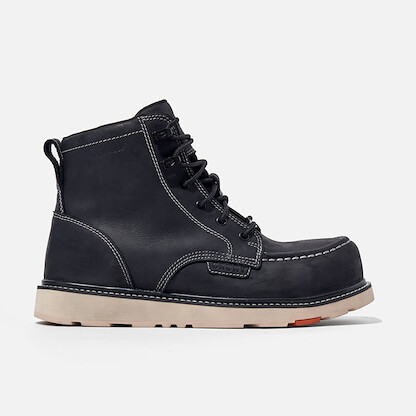 BRUNT Workwear Men's 6" Marin Composite Toe Wedge Waterproof Work Boot Black - BRF10001-002
