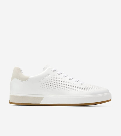 Cole Haan Men's GrandPro Angleace Sneakers Optic White/Silver Birch/Optic White - C39791